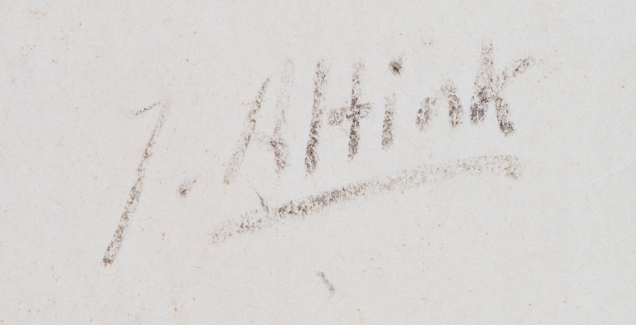 Jan Altink signaturen Ploegende boer