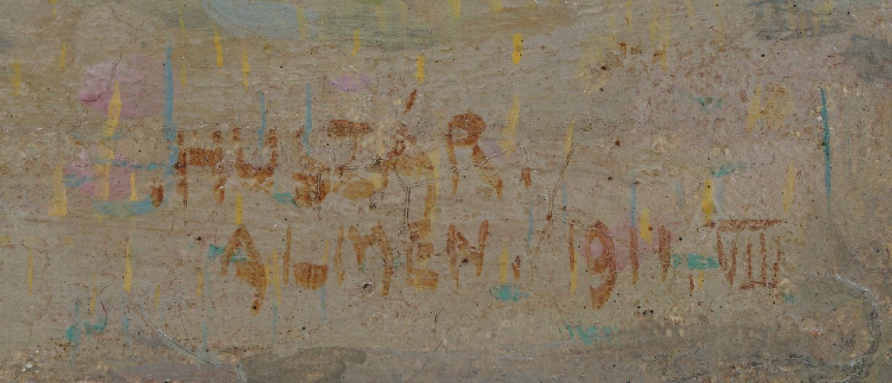Vilmos Huszár signaturen Boerderij in Almen