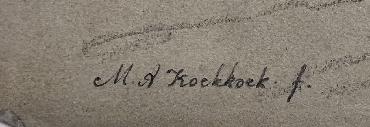 Marinus Adrianus Koekkoek I signaturen Landschap met oude eiken