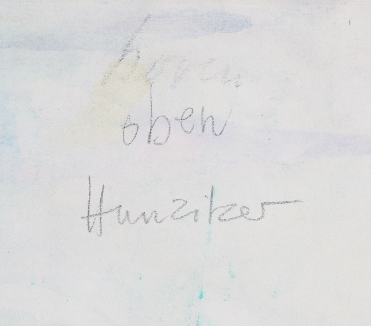 Frieda Hunziker signaturen Voorstudie voor Laatste schilderij