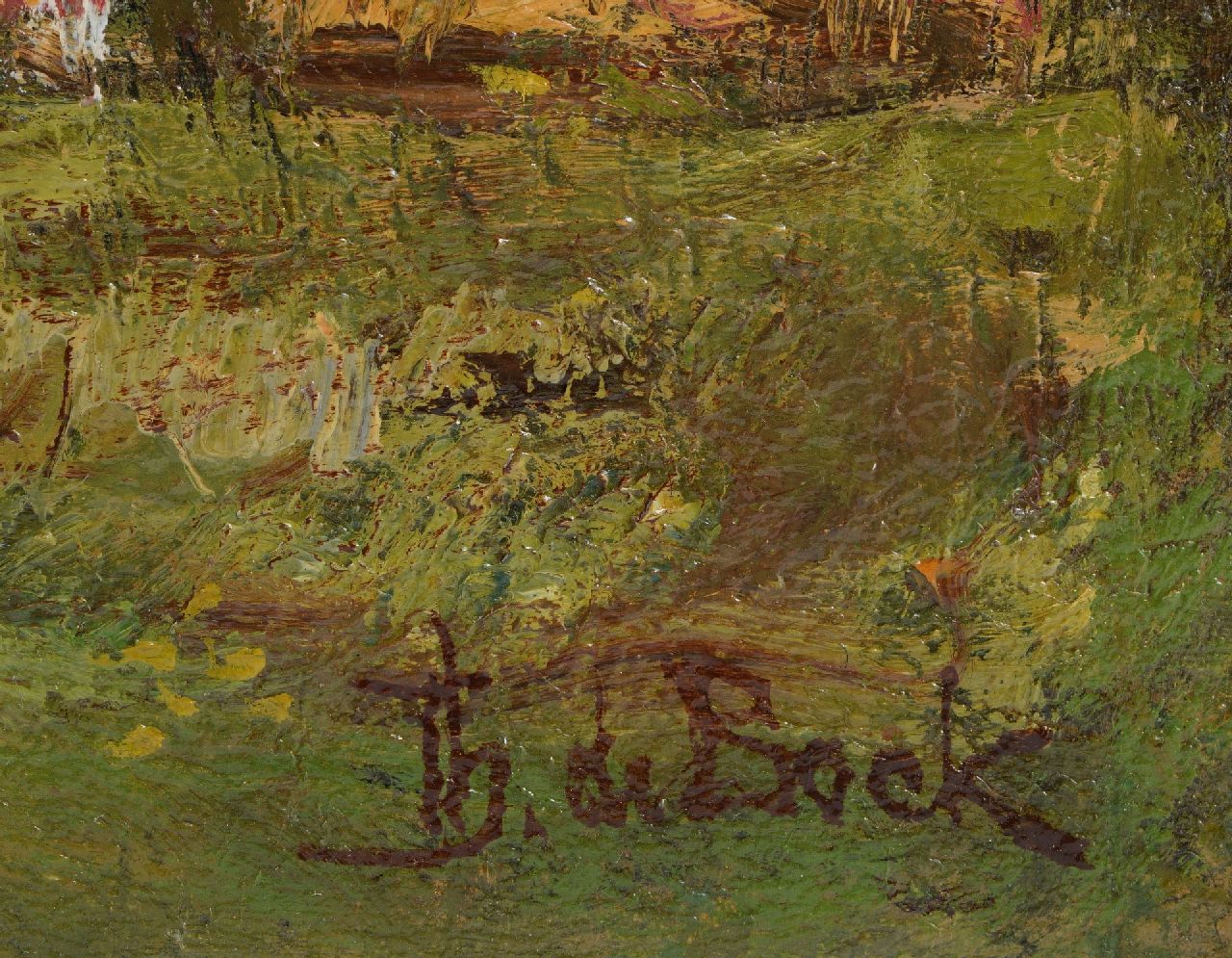 Théophile de Bock signaturen Berken bij een vennetje