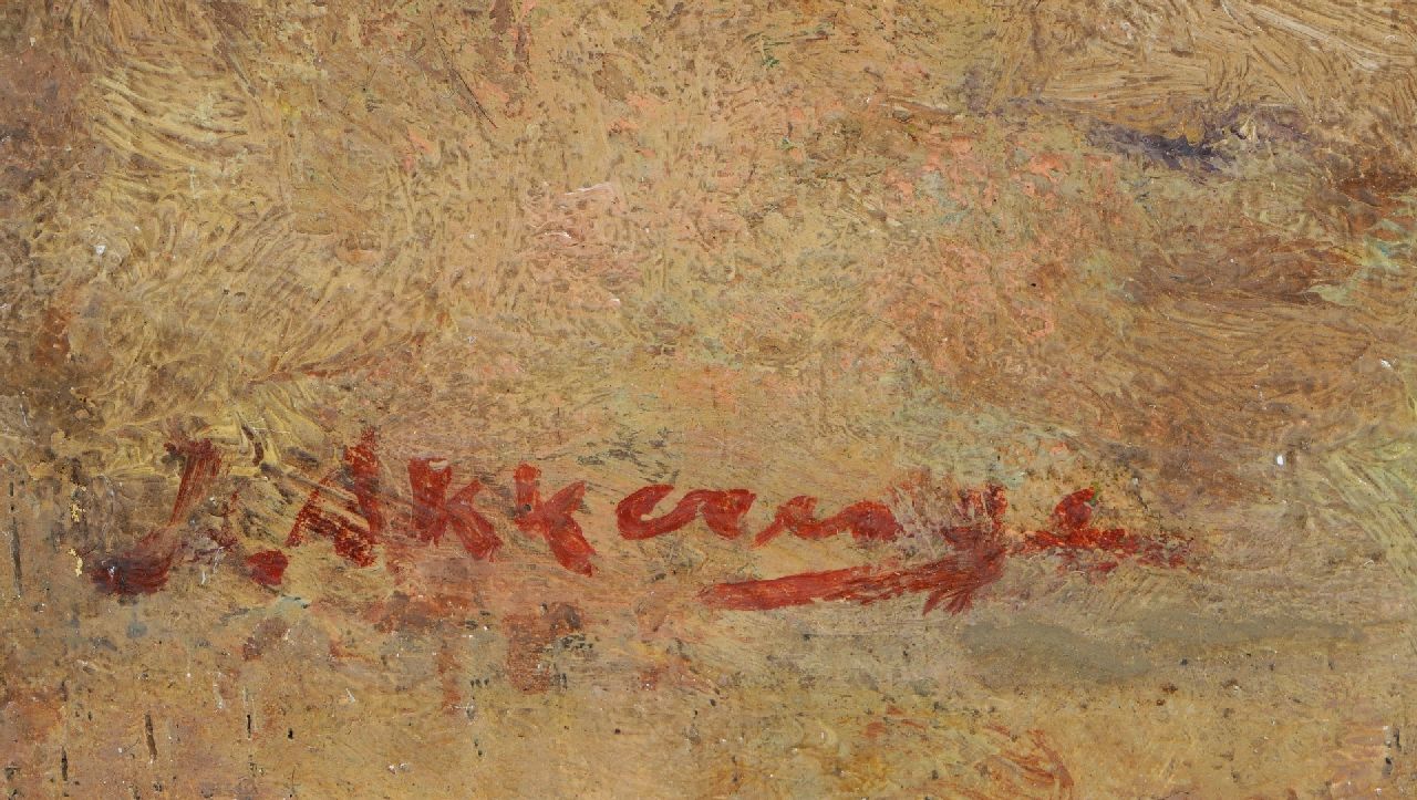 Johannes Evert Akkeringa signaturen Rendez-vous in de Scheveningse duinen