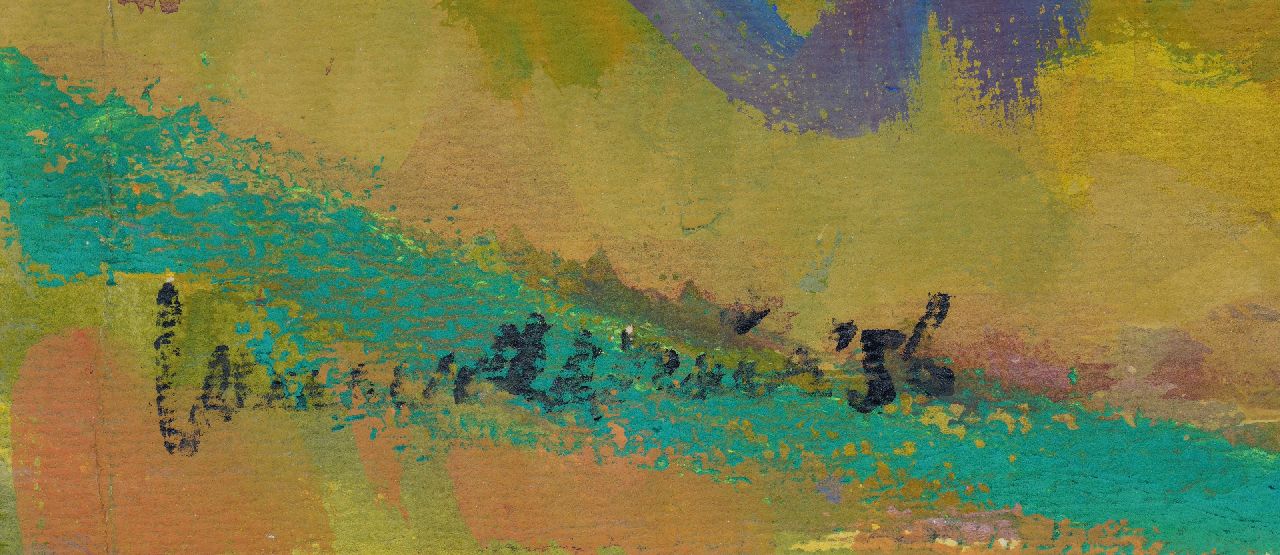 Jannes de Vries signaturen Steengroeve bij Kerné, Bretagne