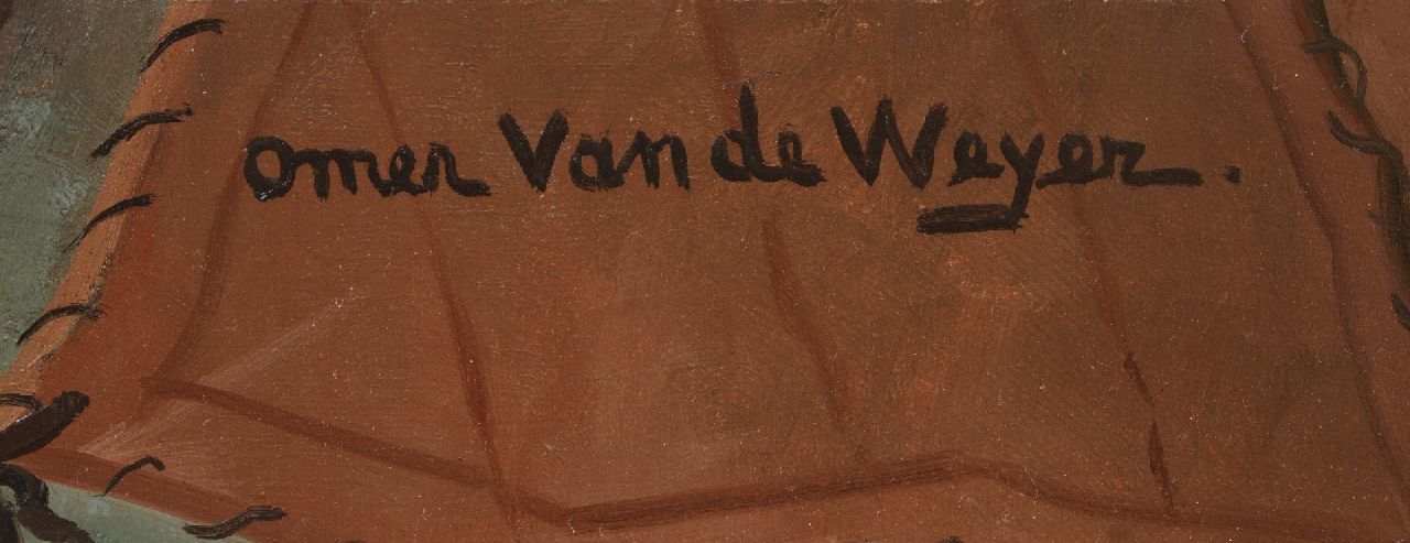 Omer van de Weyer signaturen Stilleven met exotische schelpen
