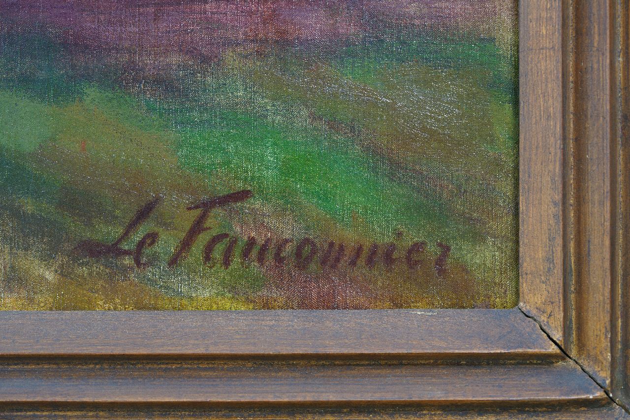 Henri Le Fauconnier signaturen Landschap Grosrouvres, Frankrijk