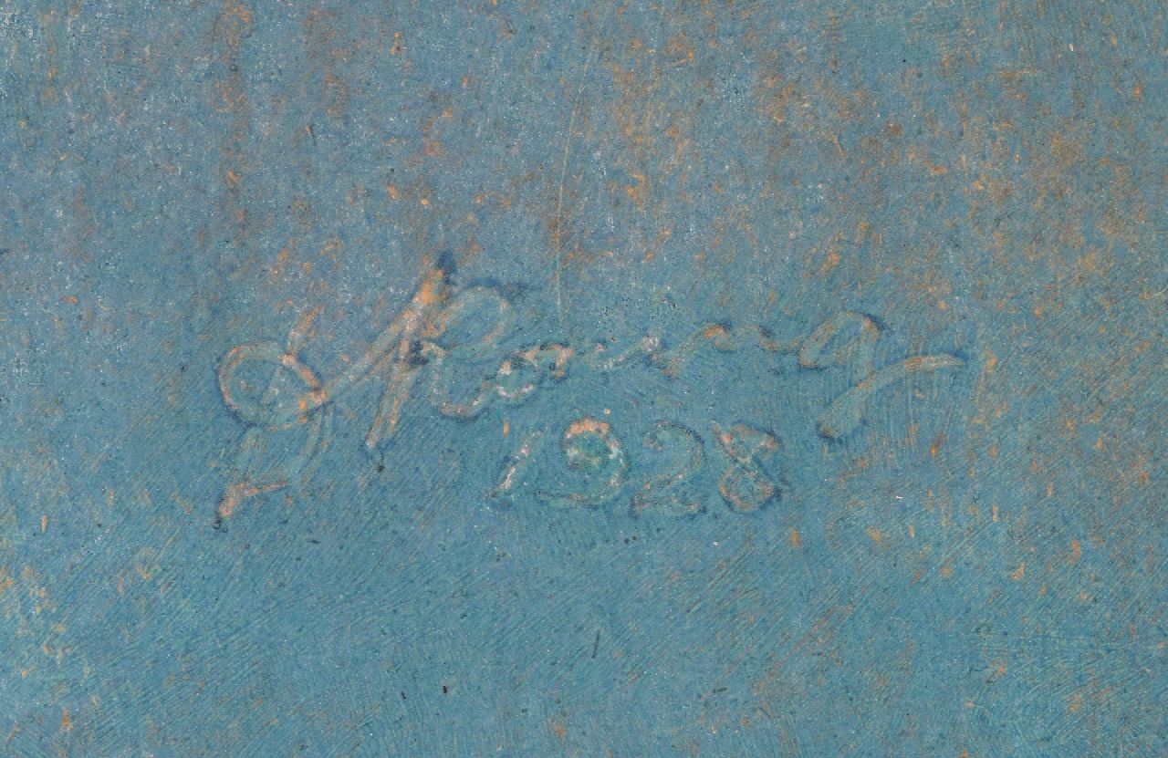 Dirk Koning signaturen Landschap met hooiberg