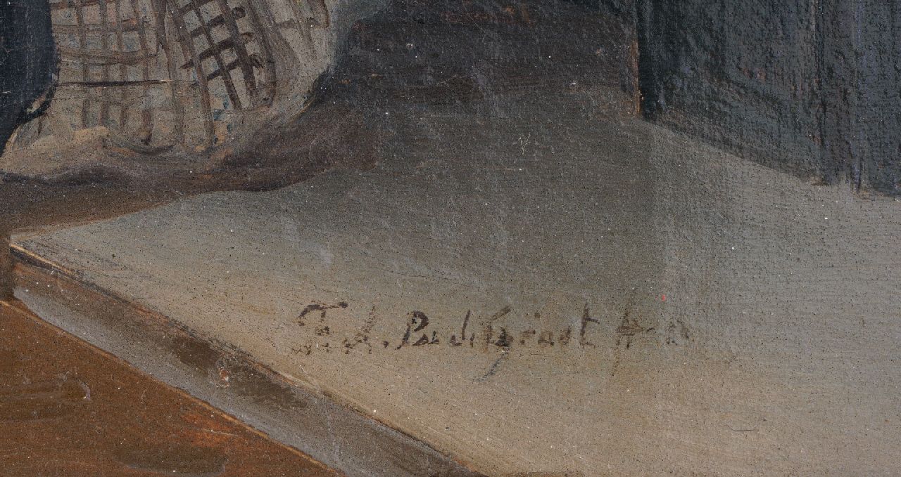 Frans Arnold Breuhaus de Groot signaturen Elegante vrouwen voor een korsetterie winkel