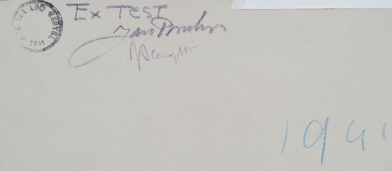 Leo Gestel signaturen Baders in zee, Zandvoort
