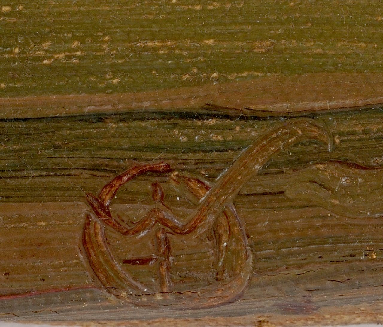 Gerrit Willem Dijsselhof signaturen Bloeiende tuin