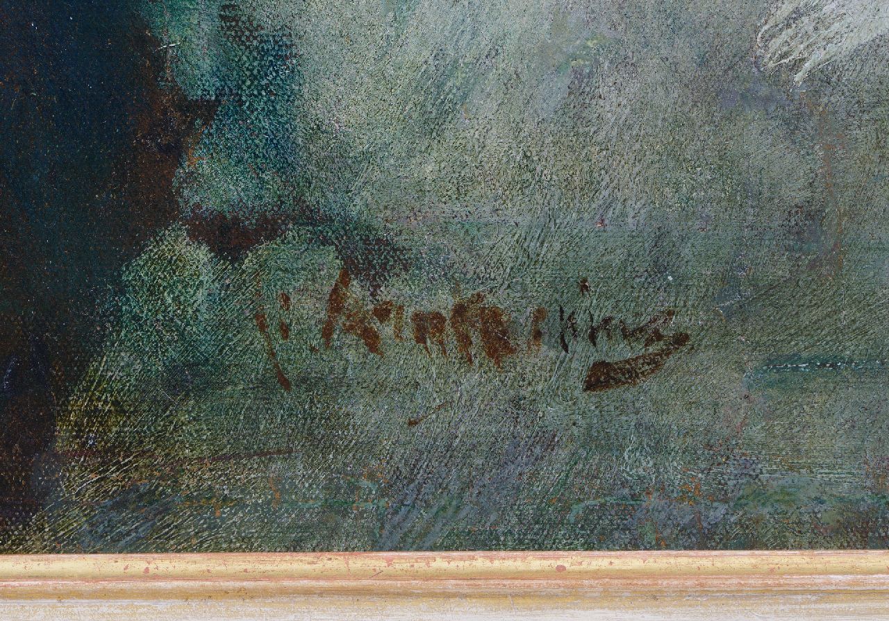 Floris Arntzenius signaturen Kinderportret (dochter van schilder Carl August Breitenstein)