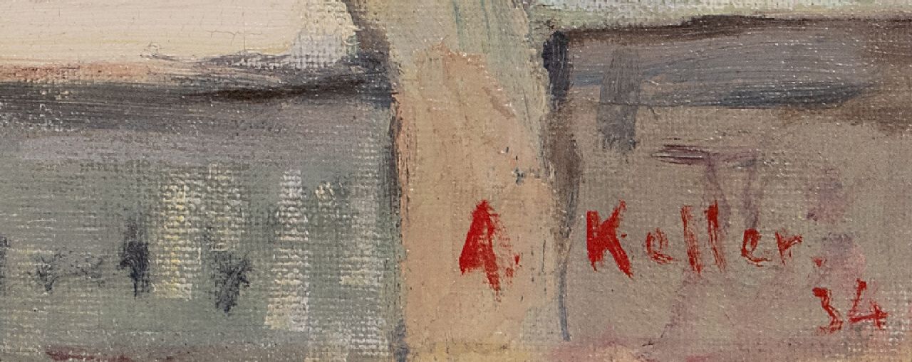 Adolphe Keller signaturen Strandvermaak bij IJmuiden