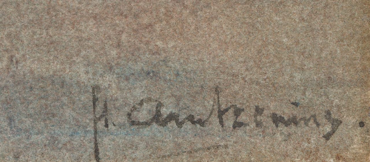 Floris Arntzenius signaturen Zomergasten bij het Kurhaus te Scheveningen in de avondschemering