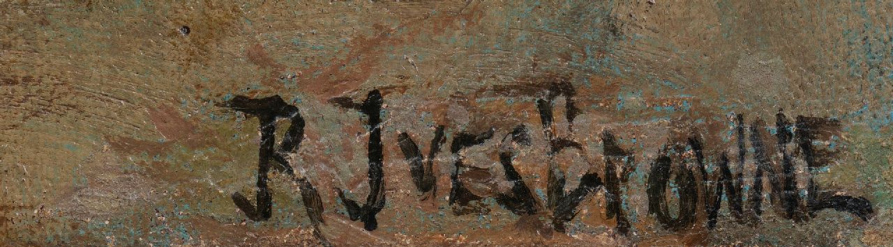 Robert Ives Browne signaturen Onderonsje op het strand