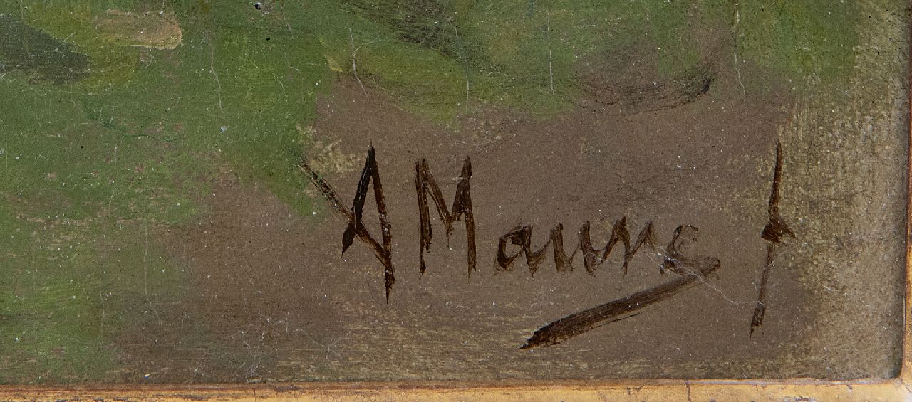 Anton Mauve signaturen Schapen aan de vaart