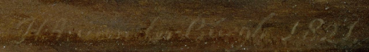 Hendrik Adam van der Burgh signaturen Koeien in een landschap met molen
