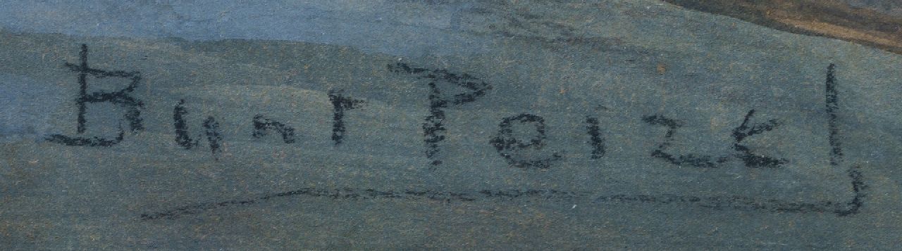 Bart Peizel signaturen Gezicht op de haven van Amsterdam