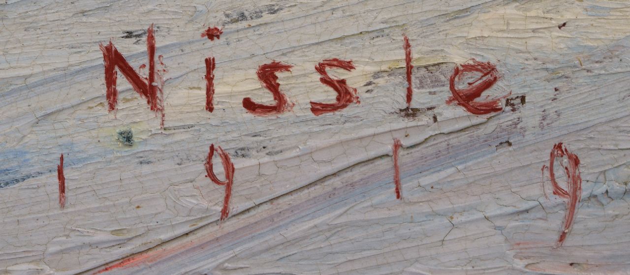 Fritz Nissle signaturen Sleeënde kinderen op een helling