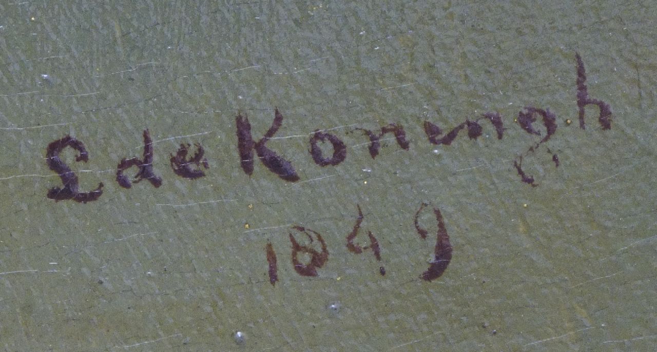 Leonard de Koningh signaturen Portret van dhr. de Vries
