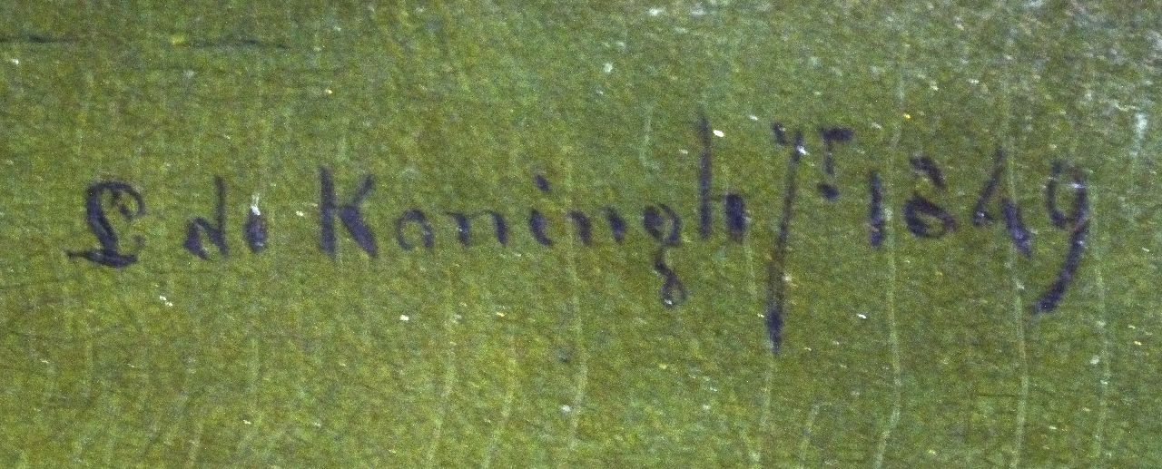 Leonard de Koningh signaturen Portret van mw. de Vries