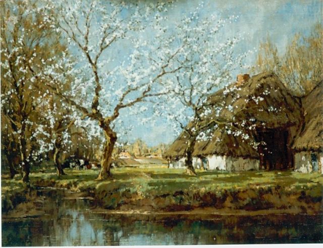 Arnold Gorter | Bloesemboomgaard, olieverf op doek, 67,3 x 84,8 cm, gesigneerd r.o.
