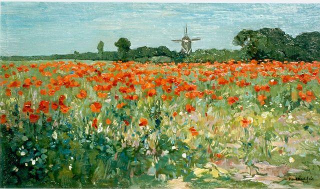 Paul Bodifée | Bloeiende papavers, olieverf op karton, 27,6 x 47,9 cm, gesigneerd r.o.
