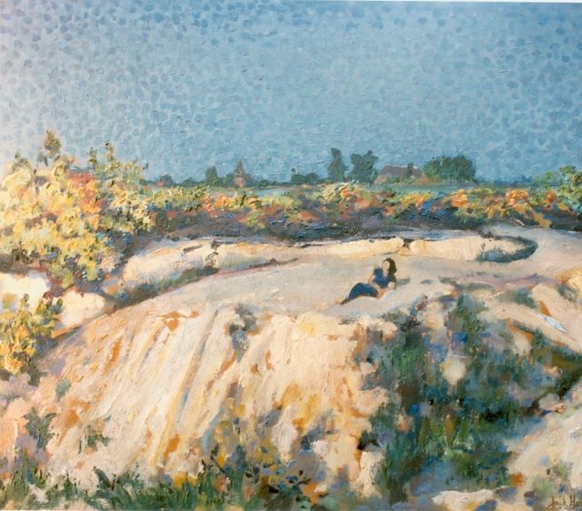 Jack Hamel | Impressie van de Veluwse heide, olieverf op board, 49,8 x 59,7 cm, gesigneerd r.o.