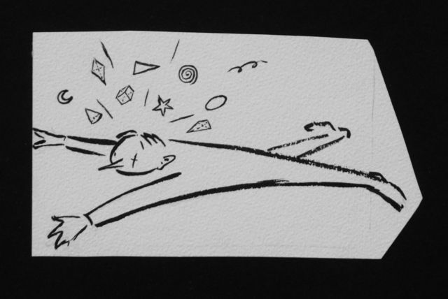 Prinses Beatrix van Oranje Nassau | Gevloerd, potlood en Oost-Indische inkt op papier, 7,3 x 13,4 cm, te dateren augustus 1960