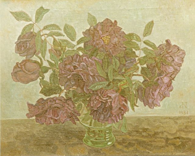 Jakob Nieweg | Bloemstilleven, olieverf op doek