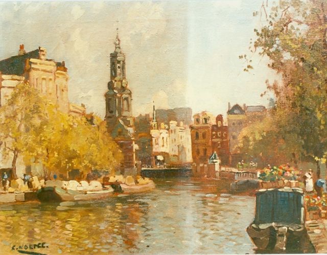 Cor Noltee | Gracht in Amsterdam, olieverf op doek, gesigneerd l.o.