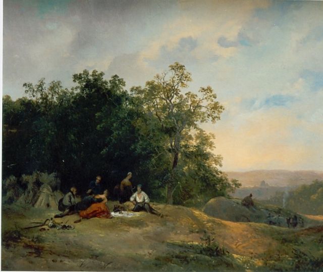 Wijnand Nuijen | Picknick, olieverf op paneel