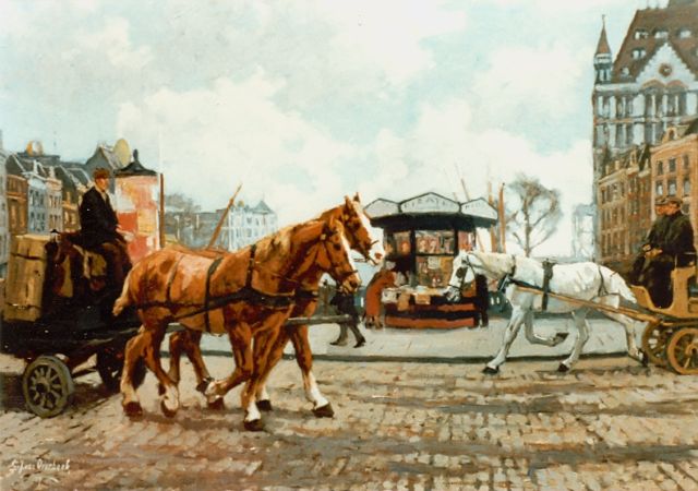 Gijsbertus Johannes van Overbeek | Het 'Witte Huis' te Rotterdam, olieverf op doek, 70,0 x 103,0 cm, gesigneerd l.o. en gedateerd '37