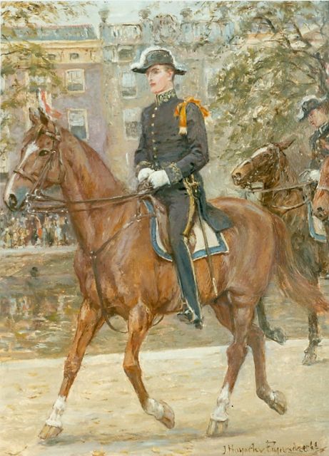 Jan Hoynck van Papendrecht | Cavalerist, olieverf op doek, 44,0 x 33,0 cm, gesigneerd r.o.