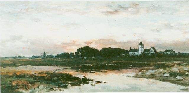 Willem Rip | Na de zonsondergang, olieverf op doek, 22,0 x 45,2 cm, gesigneerd l.o.