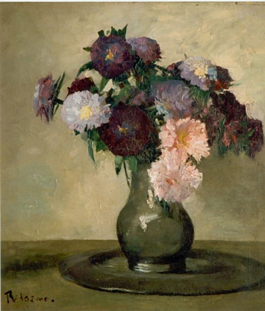Coba Ritsema | Bloemstilleven, olieverf op doek, 48,4 x 44,7 cm, gesigneerd l.o.