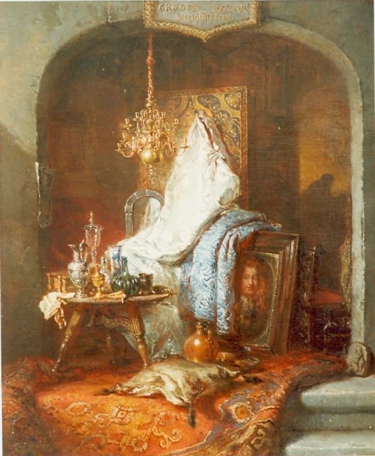 Maria Vos | Antiquiteiten, olieverf op paneel, 60,0 x 50,0 cm, gesigneerd l.o.