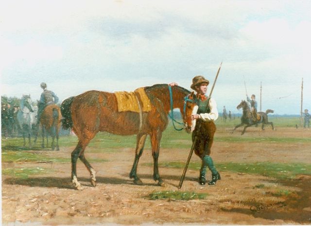 Cornelis Albertus Johannes Schermer | Ringsteken, olieverf op paneel, 13,0 x 18,3 cm, gesigneerd r.o.
