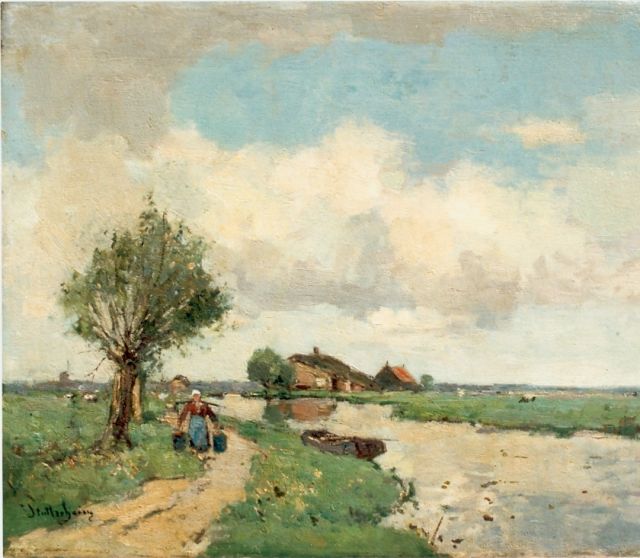 Louis Stutterheim | Giethoorn, olieverf op doek, 40,8 x 52,0 cm, gesigneerd l.o.