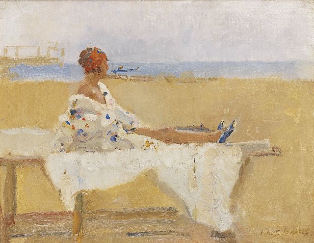 Isaac Israels | Zonnebaden op het strand van Viareggio, olieverf op doek, 40,2 x 50,2 cm, gesigneerd r.o.