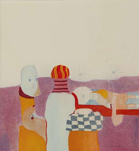 Fleer E.  | Verwarring, aquarel op papier 46,3 x 44,2 cm, gesigneerd r.o. en gedateerd 1981