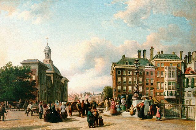 Elias Pieter van Bommel | Beursgebouw van Rotterdam, olieverf op doek, 49,5 x 68,5 cm, gesigneerd r.o. en gedateerd '65