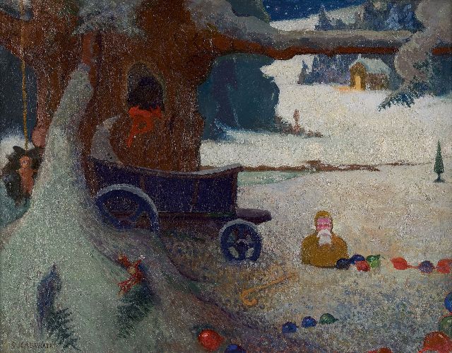 Natus Callewaert | De schilders droom, olieverf op doek, 50,1 x 63,9 cm, gesigneerd l.o.
