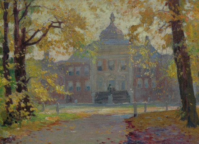 Ben Viegers | Gezicht op Huis ten Bosch, Den Haag, olieverf op doek, 38,5 x 51,6 cm