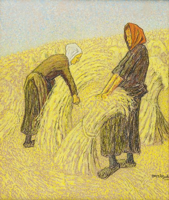 Cornelis Albert van Assendelft | Oogsttijd, pastel op papier, 70,5 x 56,0 cm, gesigneerd r.o.