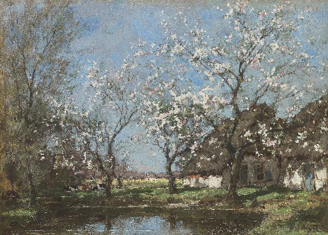 Arnold Gorter | Voorjaar, olieverf op paneel, 26,4 x 36,5 cm, gesigneerd r.o.