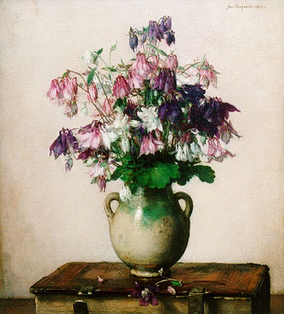 Jan Bogaerts | Bloemstilleven, olieverf op doek, 55,2 x 50,0 cm, gesigneerd r.b. en gedateerd 1929