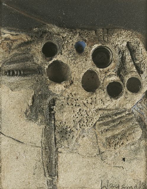 Jaap Wagemaker | Les Clous, gemengde techniek op board, 22,2 x 17,2 cm, gesigneerd r.o. en verso gedateerd '60
