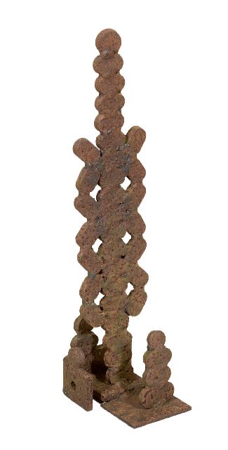Theo Niermeijer | Compositie, geoxideerd staal, 39,9 x 10,5 cm