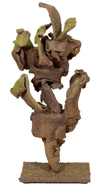 Theo Niermeijer | Compositie, geoxideerd staal, 63,5 x 27,7 cm