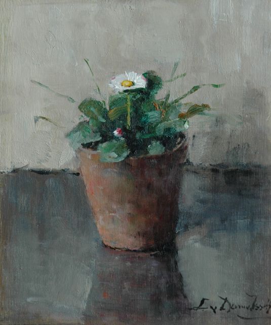 Lucie van Dam van Isselt | Meizoentje, olieverf op paneel, 23,3 x 19,9 cm, gesigneerd r.o.