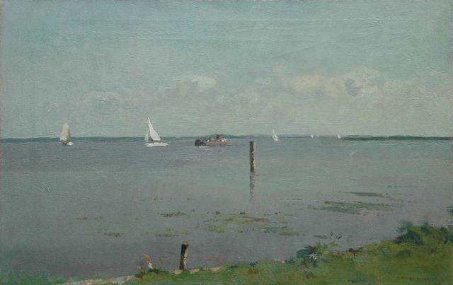 Cornelis Vreedenburgh | Zeilboten op de Braassemermeer, olieverf op doek, 45,9 x 70,5 cm, gesigneerd r.o. en gedateerd 1936